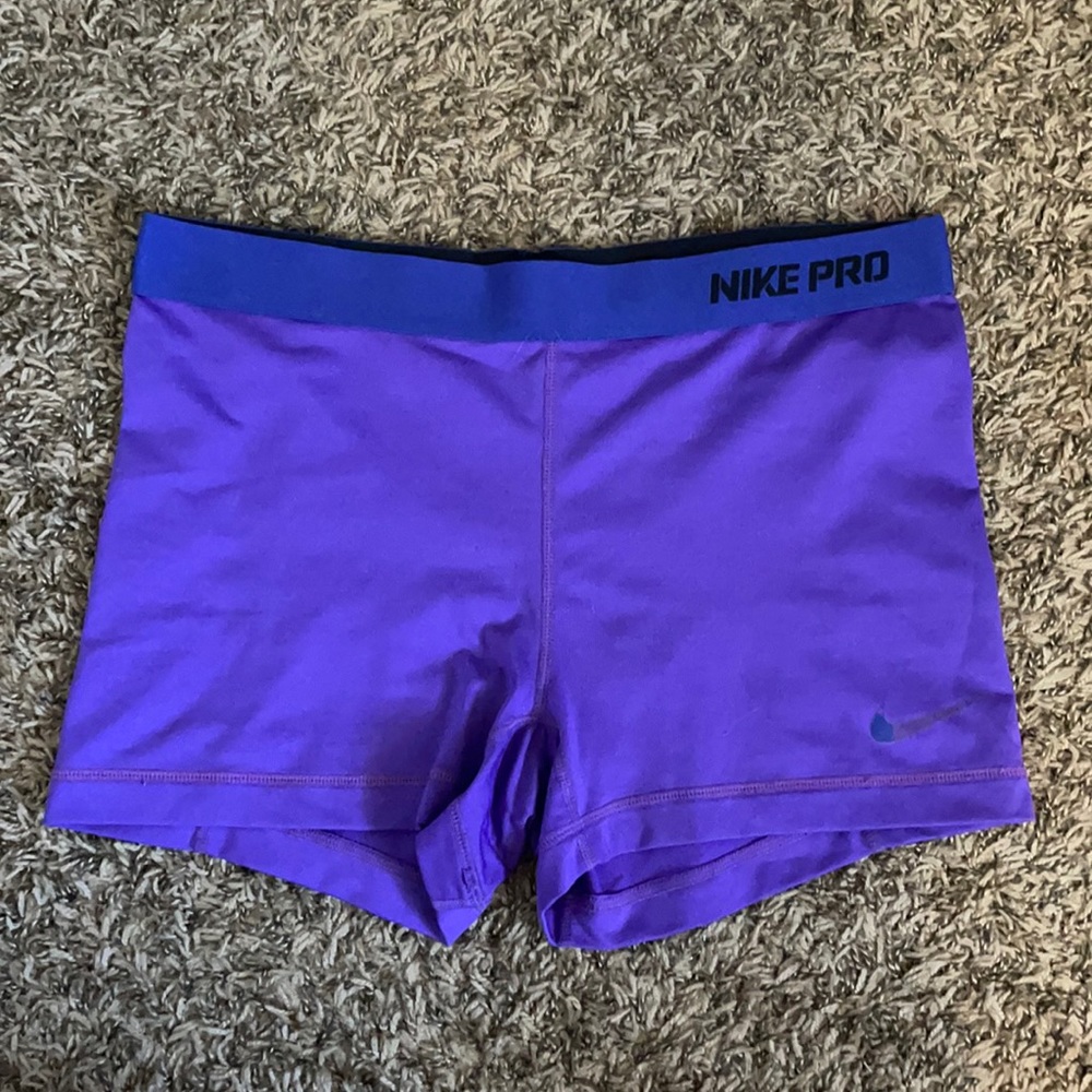 Purple Nike Pro Shorts Large